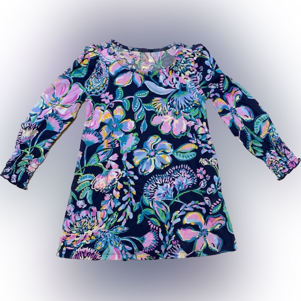 Lilly Pulitzer mini diann dress high tide navy she got sol girls toddlers